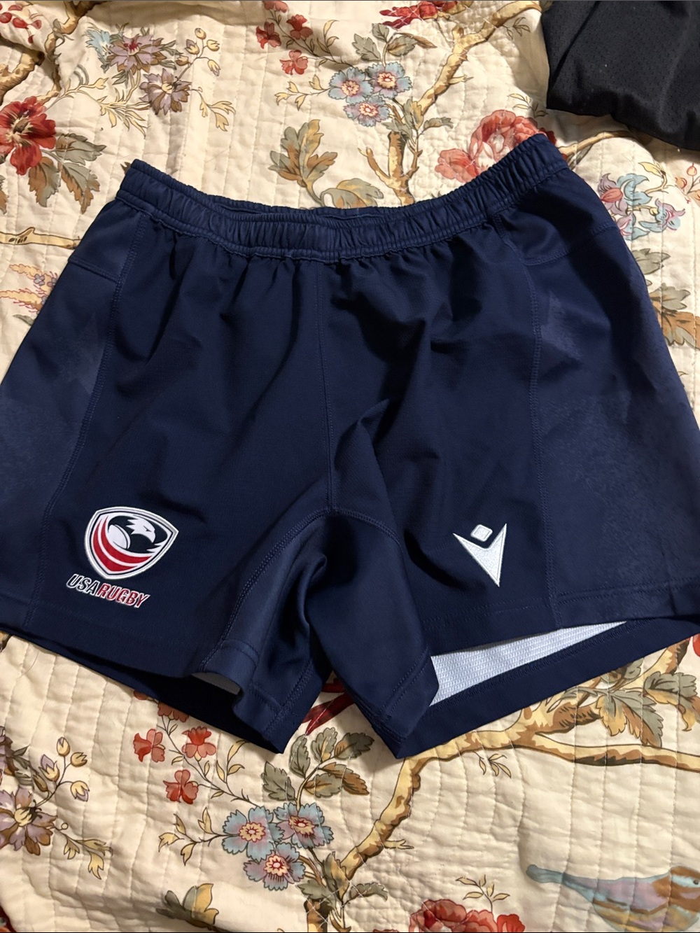 USA Rugby Men's Navy Athletic Shorts